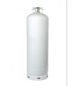 100 lb Empty Steel Propane Cylinder Tank with POL Valve Outdoor Grill or Heater