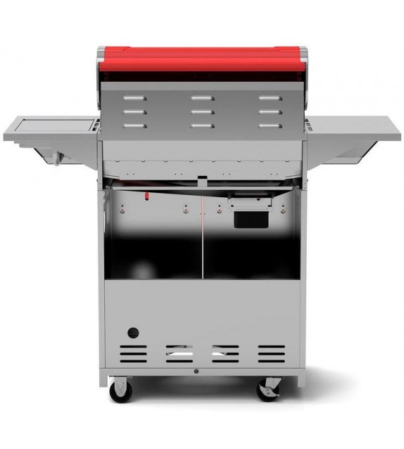 Nexgrill Propane Gas BBQ Grill 4-Burner with Side Burner 60,000 BTU Barbecue Red