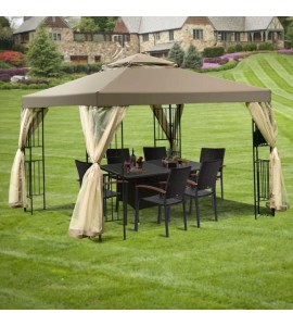 10 Feet x 10 Feet Awning Patio Screw-free Structure Canopy