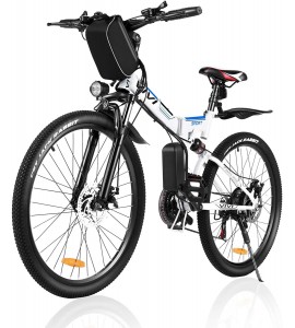 Electric Bike for Adults, VIVI Folding Electric Mountain Bicycle Adults 26 inch E-Bike 350W Motor Professional Shimano 21 Speed Gears with Removable36V 8Ah Lithium-Ion Battery
