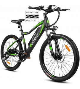 eAhora XC100 26'' Electric Bike 20 MPH Electric Bikes for Adults 350W Mountain Bike 48V 10.4Ah Ebike Removable Battery, E-PAS Recharge System, Shimano 7 Speed Gears