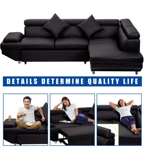 Black Sofa Sectional Sofa Bed futon