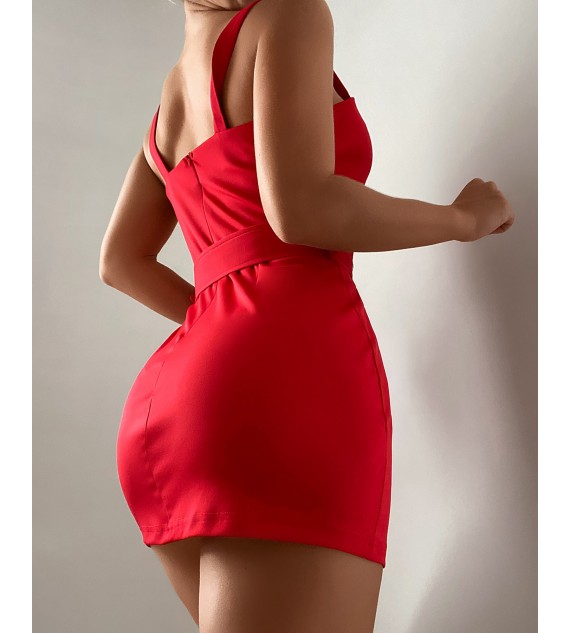 Thick Strap Plain Bodycon Dress
