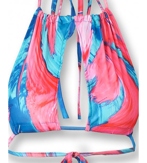 Open Back Halter Tie Dye Dress