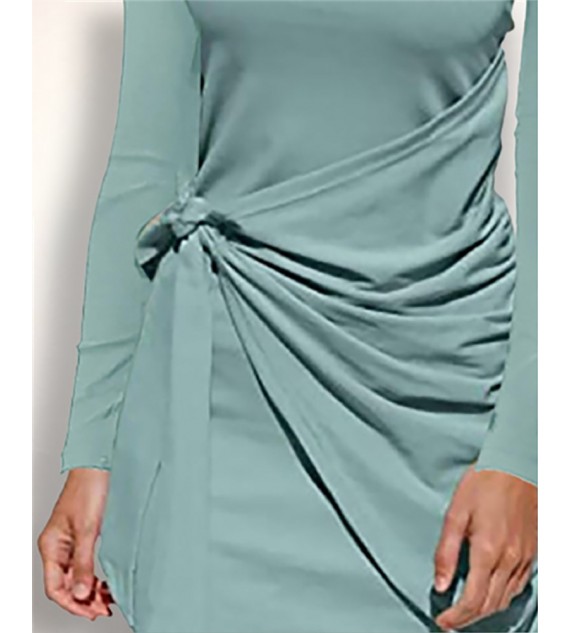 Kd Ruched Long Sleeve Casual Dress