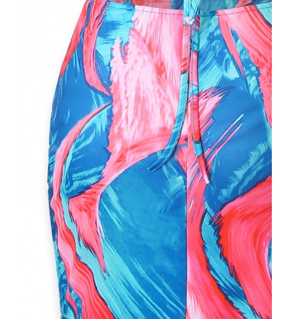 Open Back Halter Tie Dye Dress