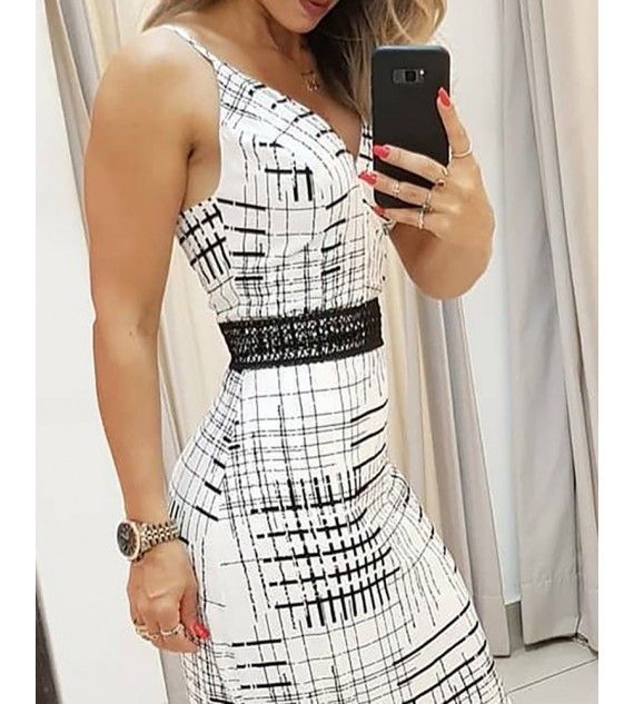 Striped Color Ruffles Maxi Dress
